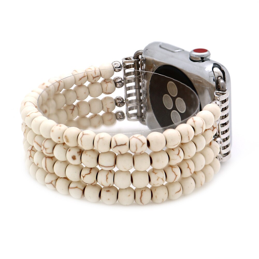 Fashion Jewelry Watch Strap for Iwatch 5 4 3 Bracelet Bead String Wristband Replacement Apple Watchband Women Girl Wriststrap