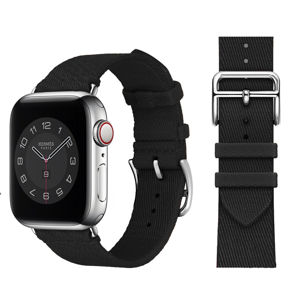 Nylon braid Jumping Single Tour Strap for iWatch 38mm 42mm sports band for Apple Watch 40mm 44mm bracelet 6 SE 5 4 321 Series