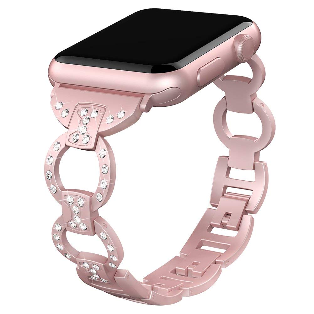 Women Stainless Steel Strap for Apple Watch 40mm 44mm iwatch 5 4 Band Diamond Bracelet for Apple Watch 38mm 42mm Series 3 2 1