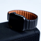 Leather Link strap For Apple watch band 44mm 40mm 38mm 42mm watchabnd original Magnetic Loop bracelet iWatch seires 3 5 4 6 SE