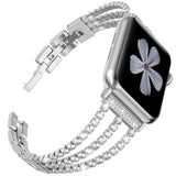 New Women Diamond Watch Band for Apple Watch 38mm 42mm 40mm 44mm iWatch Series 5 4 3 Stainless Steel strap Sport Bracelet