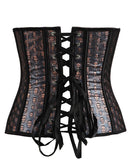 Women Underbust Corset Bustier Tops Steel Boned Leather Corsets Plus Size Skull Cupless Burlesque Corselet Sexy Pirate Costume