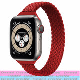 Slim Braided Solo Loop For Apple watch band 44mm 40mm 42mm 38mm 42 mm FABRIC Elastic belt bracelet iWatch serie 6 5 4 3 se strap