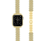 Women's Diamond Strap for Apple Watch Band 7 6 44mm 40mm 38/42mm 41/45mm Jewelry Metal Bracelet for iWatch Series 7 SE 5 3 Bands