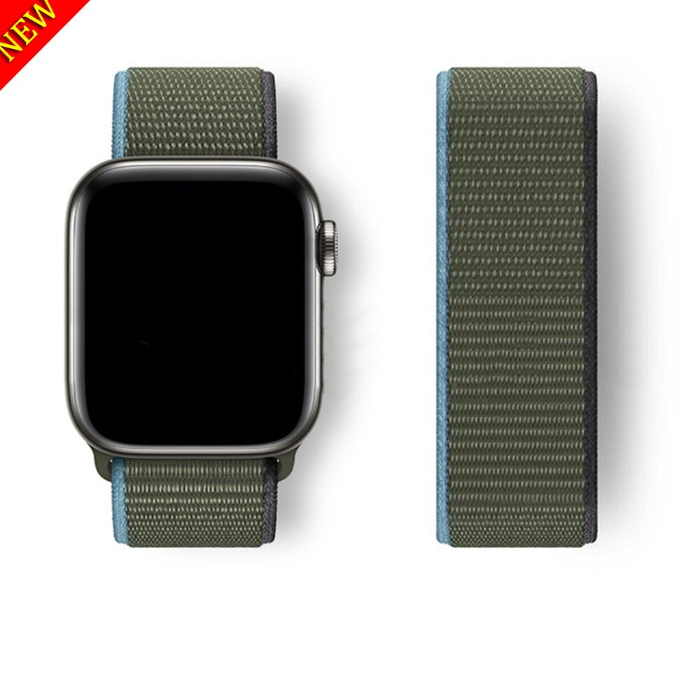 Nylon Loop Strap For Apple Watch 6/SE/5/4 42MM 44MM Band Replacement Wristband For iwatch 3/2/1 38MM 40MM Bracelet Accessories