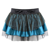 Women Multilayer Sexy Peacock Mesh Lace Pleated Tulle Mini Tutu Skirt Adult Fashion Party Dance Skirts Black/Blue Plus Size