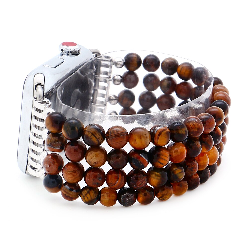 Fashion Jewelry Watch Strap for Iwatch 5 4 3 Bracelet Bead String Wristband Replacement Apple Watchband Women Girl Wriststrap