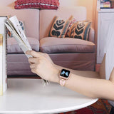 Diamond Stainless Steel Strap For Apple Watch Band 6 44/40/38/42mm iWatch Series Bands 6 SE 5 4 3 jewelry Women's Belt Bracelet