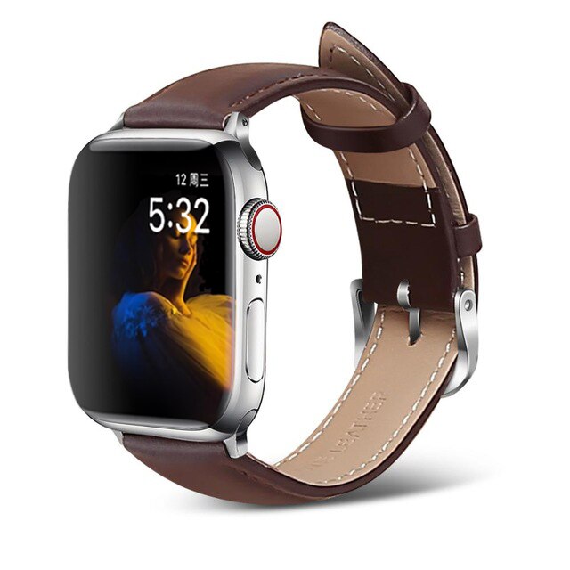 Band for Apple Watch 5/4/3/2/1 Sport Bracelet 42 mm 38 mm leather Strap For iwatch bands Series 5 4 Accessories