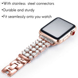 Luxury Diamond strap for apple watch series 5 4 40mm 44mm Bracelet women Stainless Steel band for iWatch series 3 2 1 42mm 38mm