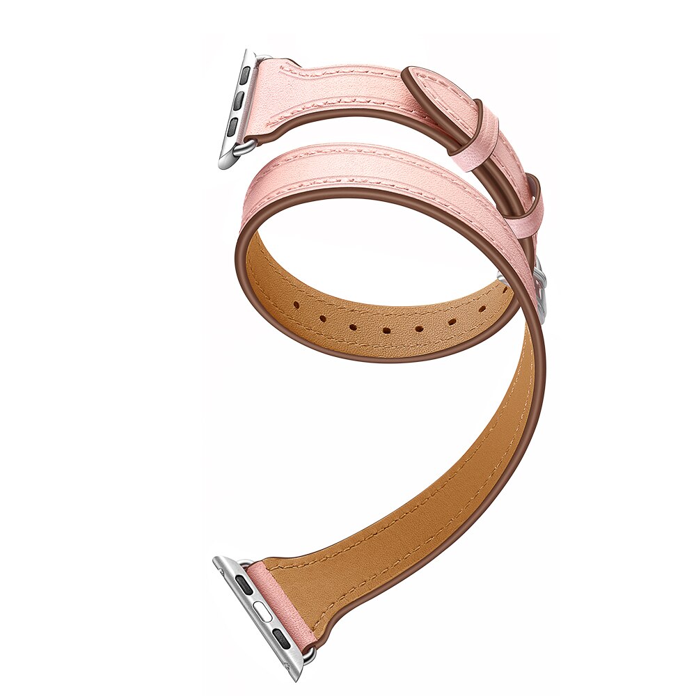 Band For Apple Watch Series 4 5 40mm 44mm Leather Soft Breathable Bracelet Strap Sports Loop for iwatch series 3/2/1 38mm 42mm