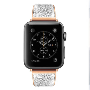 Rhinestone Diamond Stainless Steel Loop strap For apple watch band 44mm 40mm Metal Bracelet For iwatch Series 4/3/2/1 38mm 42mm