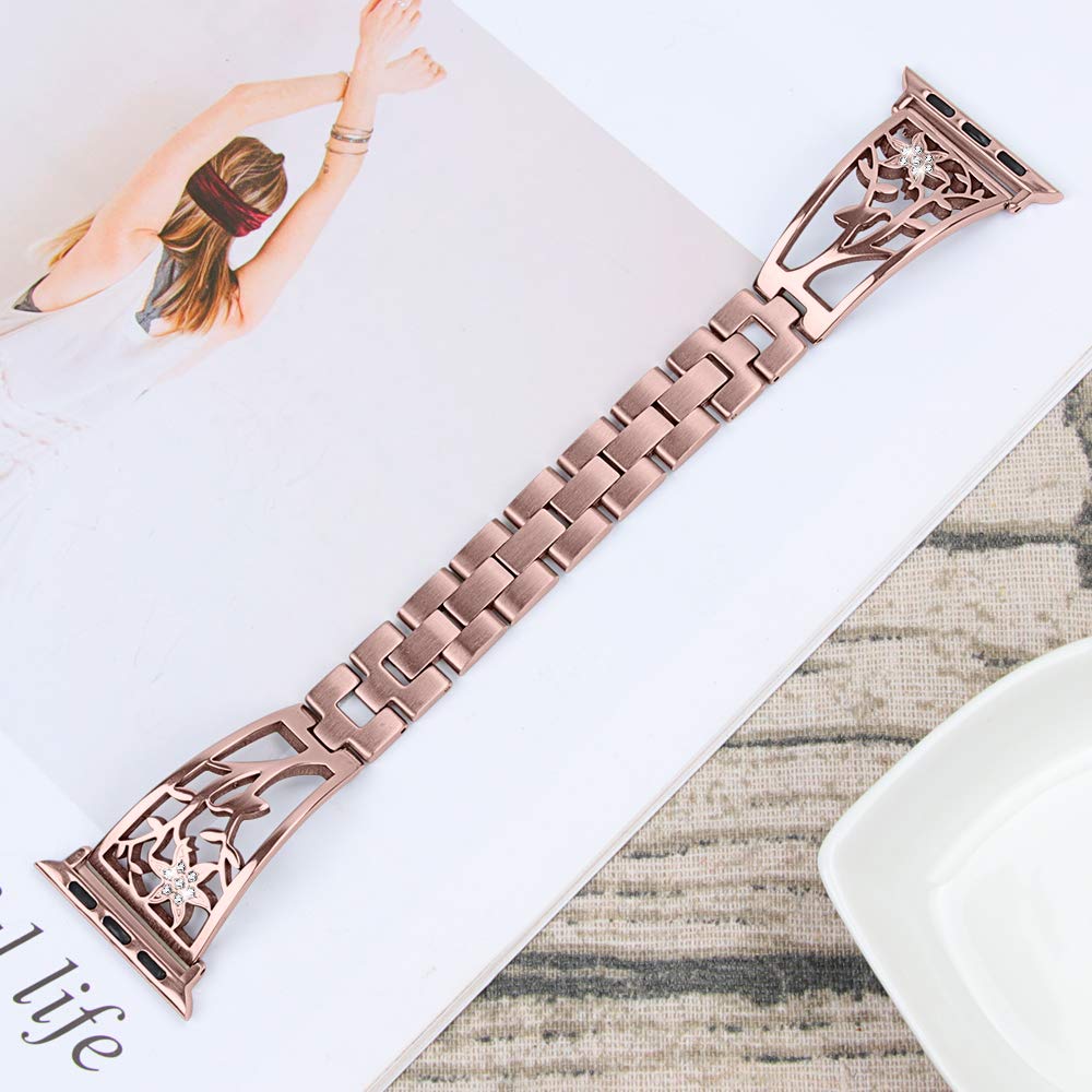 New Diamond Band For Apple Watch Bracelet Stainless Steel Strap