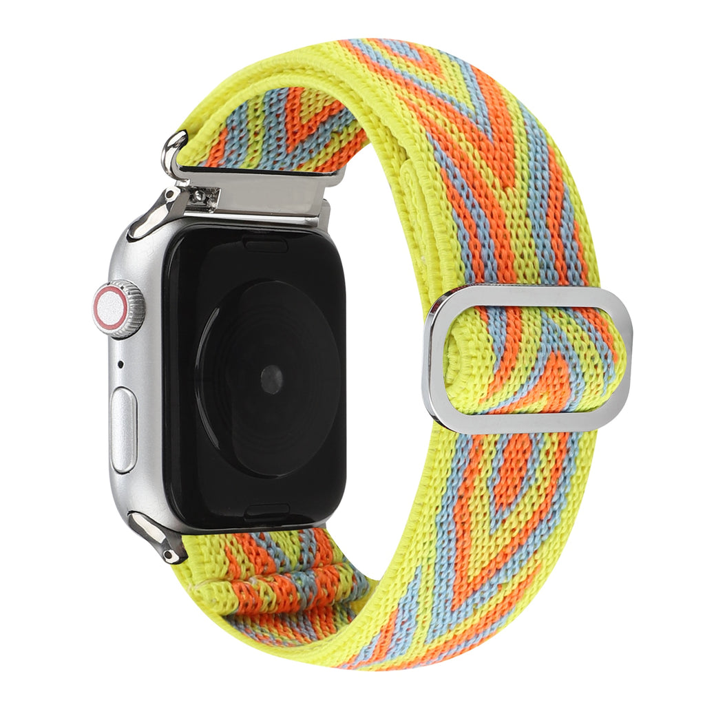 Nylon watch strap for Apple watch band 44mm 40mm 38mm 42mm adjustable nylon elastic strap For iwatch series 3 4 5 6 SE Bracelet