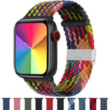 Adjustable Braided For Apple Watch iWatch Bands Series 40mm 44mm 38 40 6/SE/5/4/3 Solo Loop Stretchable Elastics Sport Wristband
