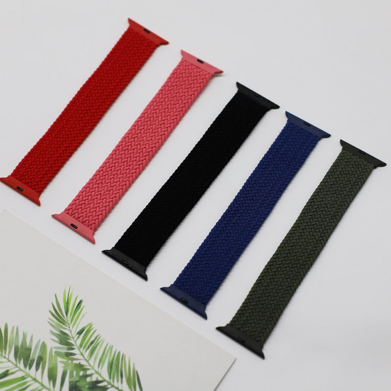 Solo Loop strap For Apple watch band 44mm 40mm iwatch band 42mm 38mm Elastic Braided nylon wristband apple watch 6/5/4/3/2/1/SE