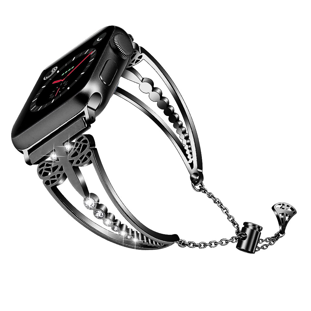 Women Diamond strap For Apple Watch band 38mm 42mm iWatch 5 4 band 40mm 44mm stainless steel strap Series 3/2/1 Accessories