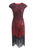 Women's 1920S GATSBY Sequins O-neck Beaded Fringed Dress Hot Club & Night Out Dresses Sexy Fringed Night Club Dress