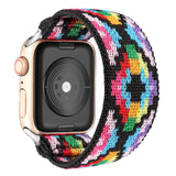 Elastic Belt Solo Loop for Apple Watch Band 44mm 42mm Bracelet Scrunchie Strap Bohemia Nylon iWatch band 40mm 38mm 5 4 3 6 se