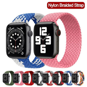 Solo Loop Nylon strap for Apple Watch Band Braid 44mm 40mm 38mm 42mm Elastic Sports Bracelet iWatch series 3 4 5 se 6 strap
