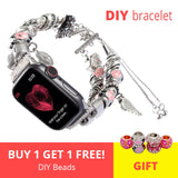Diy Women Watch Strap For Apple Watch 5 4 Band 44mm Iwatch Bead Bands 42mm Accessories 40mm Series 3 2 Bracelet 38mm Watchband