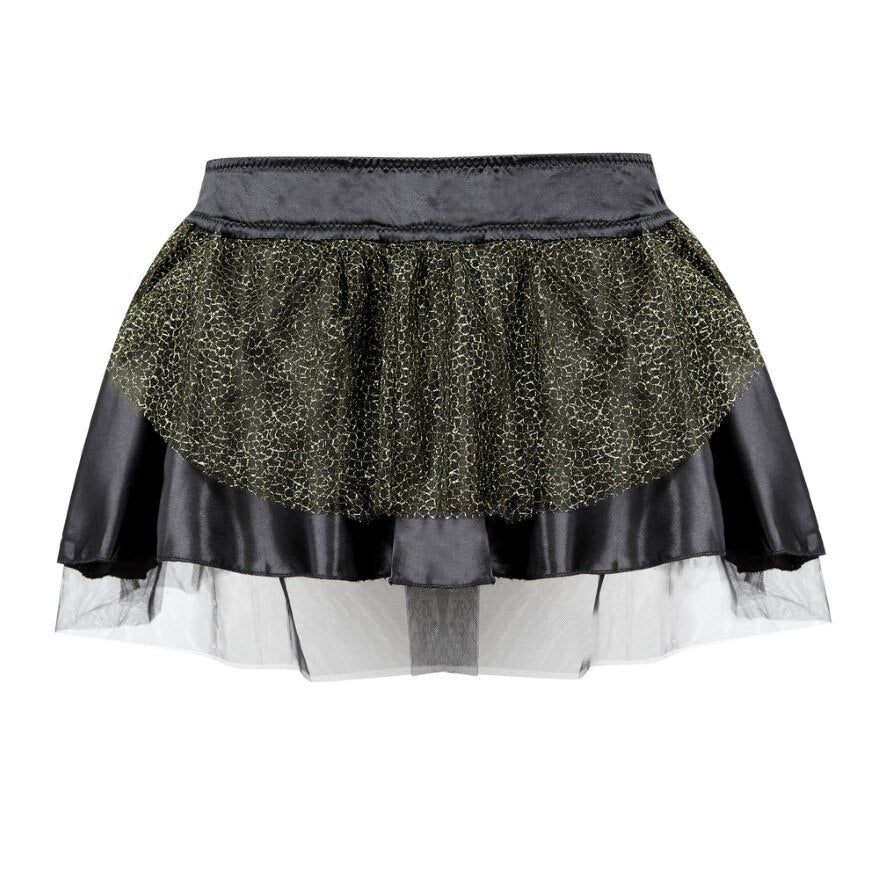 Women Multilayer Sexy Peacock Mesh Lace Pleated Tulle Mini Tutu Skirt Adult Fashion Party Dance Skirts Black/Blue Plus Size