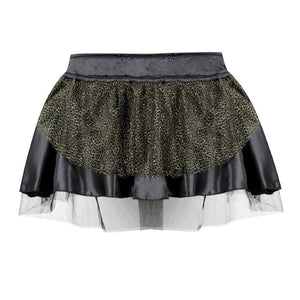 Women Multilayer Sexy Peacock Mesh Lace Pleated Tulle Mini Tutu Skirt Adult Fashion Party Dance Skirts Black/Blue Plus Size