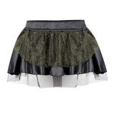 Women Multilayer Sexy Peacock Mesh Lace Pleated Tulle Mini Tutu Skirt Adult Fashion Party Dance Skirts Black/Blue Plus Size