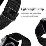 Scrunchie Strap for Apple watch band 44mm 40mm 38mm 42mm Adjustable Elastic Nylon solo Loop bracelet iWatch series 3 4 5 6 se