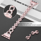 Women Jewelry Stainless Steel Strap for Apple Watch Band 44/40mm 38/42mm Diamond Belt for iWatch Bands Serie SE 6 5 4 3 Bracelet