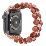 Elegant Watchband Compatible for Apple Watch Band 38mm 40mm 42mm 44mm Pearls Beaded Stretch Bracelet Watch Strap Bands for Women