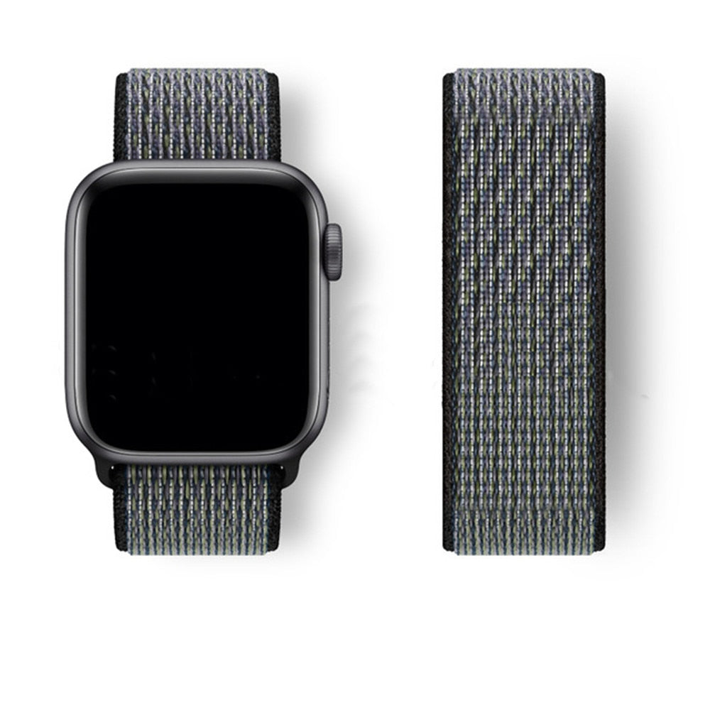 Nylon Loop Strap For Apple Watch 6/SE/5/4 42MM 44MM Band Replacement Wristband For iwatch 3/2/1 38MM 40MM Bracelet Accessories