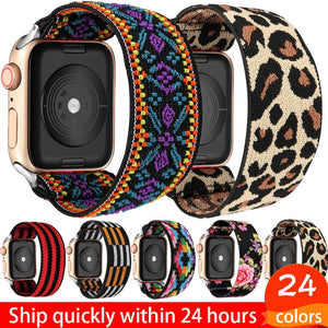 Elastic Watch Band for Apple Watch 5 6 4 Scrunchie Band 38mm 40mm 42mm 44mm Casual Women Strap Bracelet for iwatch series 6 5 4