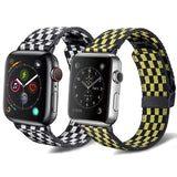 Fashion Checkerboard Style Nylon Strap For Apple Watch Band 9/8/7/6/5/4/3/2/1/SE For iWatch 38/40/41/42/44/45mm iWatch Strap Series Bracelet