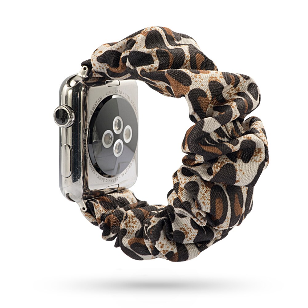 Women's Bracelet Leopard Print Apple Watch Strap Leather Band 38mm