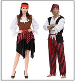 Pirate Costume Adults Mens Women Pirate Corset with Dress Mens Steampunk Pirate Costume Pirates of the Caribbean Cosplay