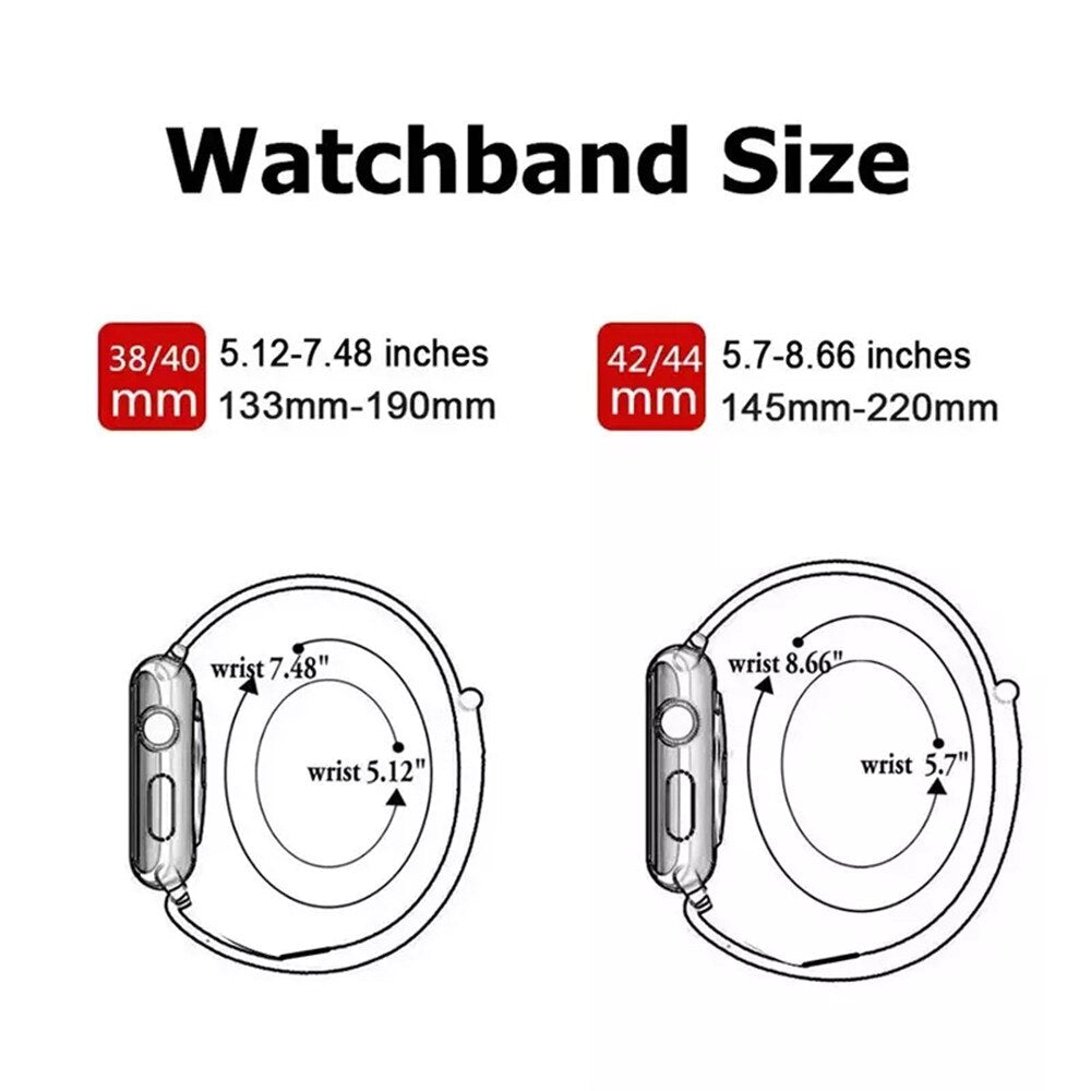 Nylon Loop Strap For Apple Watch 6/SE/5/4 42MM 44MM Band Replacement Wristband For iwatch 3/2/1 38MM 40MM Bracelet Accessories
