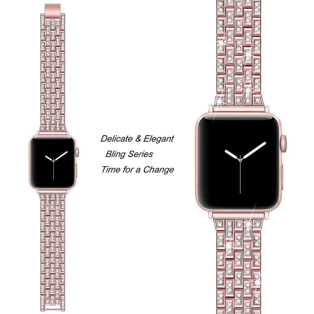 women Diamond watch strap For Apple Watch Band 38mm 42mm 40mm 44mm stainless steel strap iWatch series 5 4 3 2 1 bracelet belt