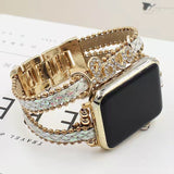 Women Jewelry Bracelet Band for Apple Watch 40mm 44mm 41mm 45mm Creative Diamond Wrist Strap for iwatch series 7 6 SE 5 4 3