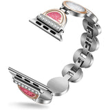 Women's Jewelry Strap For Apple Watch Band 6 5 4 40/44mm Quicksand Diamond Stainless steel Bracelet For iWatch Series 3 38/42mm