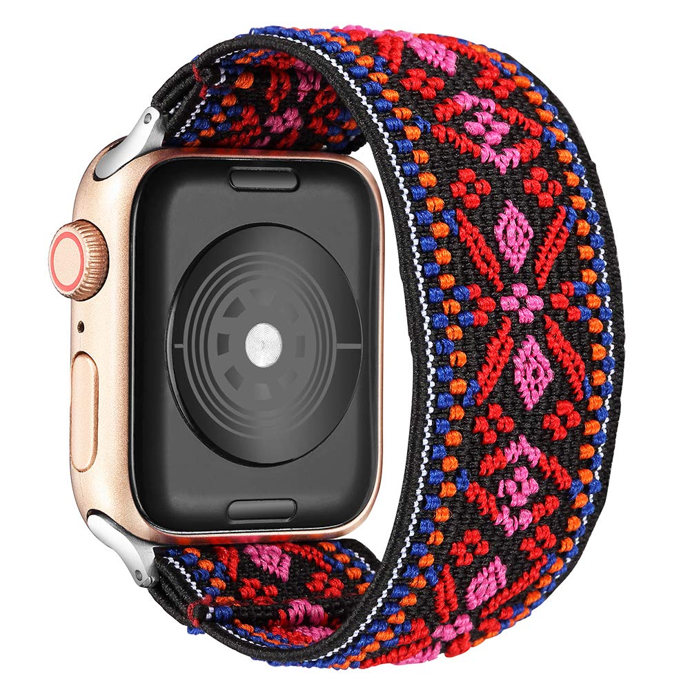 Elastic Belt Solo Loop for Apple Watch Band 44mm 42mm Bracelet Scrunchie Strap Bohemia Nylon iWatch band 40mm 38mm 5 4 3 6 se
