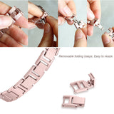 women diamond strap for apple watch series 5 4 3 2 band for iWatch 38mm 42mm 40mm 44mm stainless stee strap link bracelet