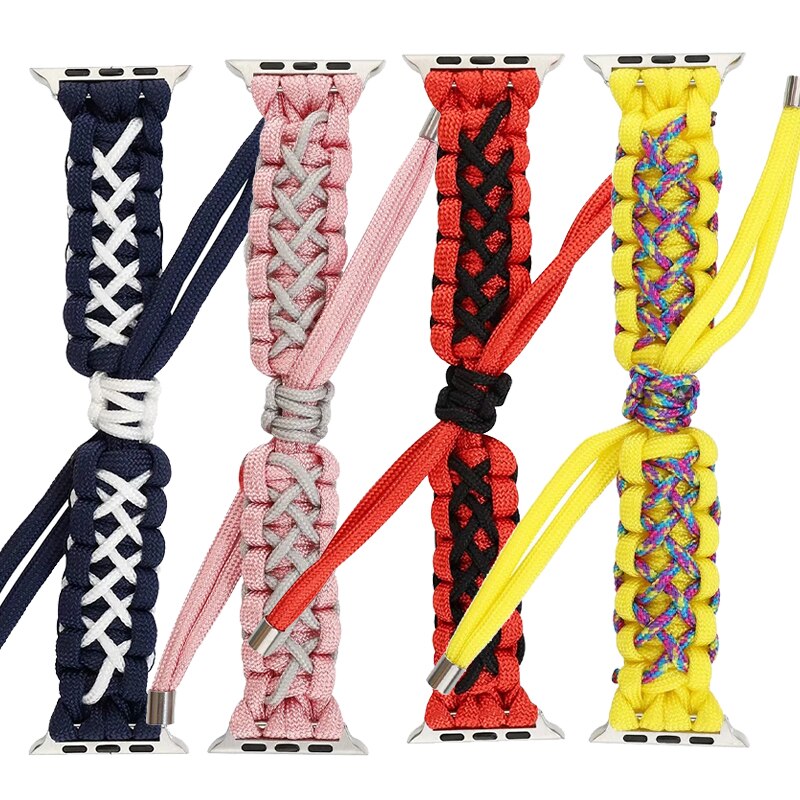 Weave rope watchband for apple watch band SE 6 5 4 40mm 44mm nylon belt bracelet bands for iWatch Strap series 4 3 2 38mm 42mm