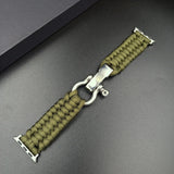 Sport Watch Strap for Apple Watch 44mm 42mm 38mm 40mm Survival Outdoor Bracelet for Apple Watch Series 6 5 4 3 SE Nylon Rope