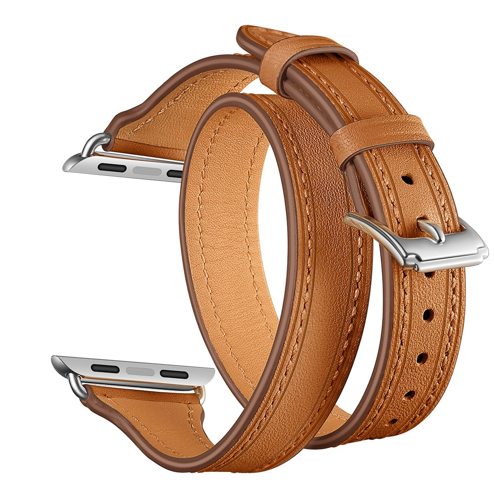 Band For Apple Watch Series 4 5 40mm 44mm Leather Soft Breathable Bracelet Strap Sports Loop for iwatch series 3/2/1 38mm 42mm