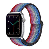 Soft and comfortable nylon Loop elastic buckle Apple watch band 38mm 42mm Series 6 SE 543 2 1 For iWatch Strap Nylon braid 44mm
