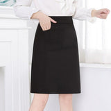 Women Black Office Ladies High Waist Elegant Slim Mini Skirt