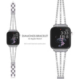 Women's Jewelry Strap for Apple Watch Band 7 6 41/45mm 44/40mm 42/38mm Diamond Metal Belt for iWatch Bands Serie SE 5 3 Bracelet
