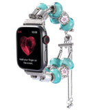 Diy Gem Agate Strap For Apple Watch 5 Band 40mm 44mm 38mm 42mm Woman Jewelry Design Beaded Bracelet Belt Iwatch Series 5 4 3 2 1