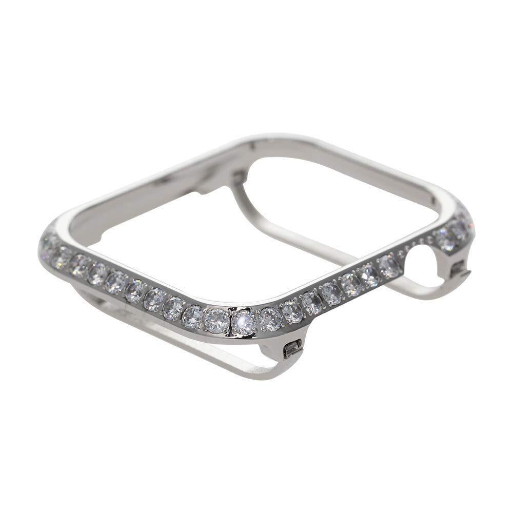 Luxury Metal Diamond Case For Apple Watch Stainless Steel Strap Watch Band